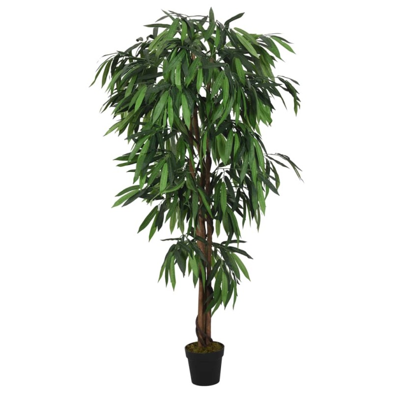 vidaXL Albero Mango Artificiale 600 Foglie 150 cm Verde vidaXL Albero Mango Artificiale 600 Foglie 150 cm Verde