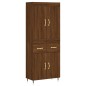 vidaXL Credenza Rovere Marrone 69,5x34x180 cm in Legno Multistrato