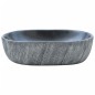 vidaXL Lavabo da Appoggio Nero e Grigio Ovale 47x33x13 cm Ceramica vidaXL Lavabo da Appoggio Nero e Grigio Ovale 47x33x13 cm Ceramica