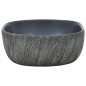 vidaXL Lavabo da Appoggio Nero e Grigio Ovale 47x33x13 cm Ceramica vidaXL Lavabo da Appoggio Nero e Grigio Ovale 47x33x13 cm Ceramica