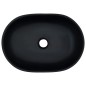 vidaXL Lavabo da Appoggio Nero e Grigio Ovale 47x33x13 cm Ceramica vidaXL Lavabo da Appoggio Nero e Grigio Ovale 47x33x13 cm Ceramica