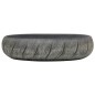 vidaXL Lavabo da Appoggio Nero e Grigio Ovale 59x40x15 cm Ceramica vidaXL Lavabo da Appoggio Nero e Grigio Ovale 59x40x15 cm Ceramica