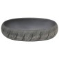 vidaXL Lavabo da Appoggio Nero e Grigio Ovale 59x40x15 cm Ceramica vidaXL Lavabo da Appoggio Nero e Grigio Ovale 59x40x15 cm Ceramica