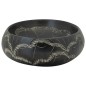 vidaXL Lavabo da Appoggio Nero Ovale 59x40x15 cm Ceramica