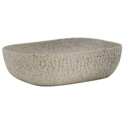 vidaXL Lavabo da Appoggio Grigio Rettangolare 48x37,5x13,5 cm Ceramica