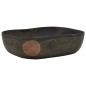 vidaXL Lavabo da Appoggio Nero Rettangolare 48x37,5x13,5 cm Ceramica vidaXL Lavabo da Appoggio Nero Rettangolare 48x37,5x13,5 cm Ceramica