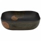 vidaXL Lavabo da Appoggio Nero Rettangolare 48x37,5x13,5 cm Ceramica vidaXL Lavabo da Appoggio Nero Rettangolare 48x37,5x13,5 cm Ceramica