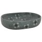 vidaXL Lavabo da Appoggio Blu Ovale 59x40x14 cm Ceramica vidaXL Lavabo da Appoggio Blu Ovale 59x40x14 cm Ceramica