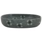 vidaXL Lavabo da Appoggio Blu Ovale 59x40x14 cm Ceramica vidaXL Lavabo da Appoggio Blu Ovale 59x40x14 cm Ceramica