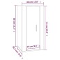 Mobile Porta TV a Parete Bianco 40x34,5x80 cm Mobile Porta TV a Parete Bianco 40x34,5x80 cm