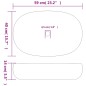 vidaXL Lavabo da Appoggio Blu Ovale 59x40x14 cm Ceramica vidaXL Lavabo da Appoggio Blu Ovale 59x40x14 cm Ceramica