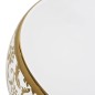 vidaXL Lavabo da Appoggio Bianco e Oro Ovale 59x40x15 cm Ceramica vidaXL Lavabo da Appoggio Bianco e Oro Ovale 59x40x15 cm Ceramica
