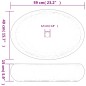 vidaXL Lavabo da Appoggio Multicolore Ovale 59x40x15 cm Ceramica