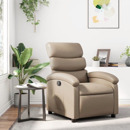 vidaXL Poltrona Reclinabile Cappuccino in Similpelle