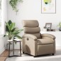 vidaXL Poltrona Reclinabile Cappuccino in Similpelle