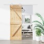 vidaXL Porta Scorrevole con Set Hardware 70x210 cm Legno Massello Pino vidaXL Porta Scorrevole con Set Hardware 70x210 cm Legno Massello Pino
