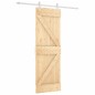 vidaXL Porta Scorrevole con Set Hardware 70x210 cm Legno Massello Pino vidaXL Porta Scorrevole con Set Hardware 70x210 cm Legno Massello Pino