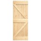 vidaXL Porta Scorrevole con Set Hardware 70x210 cm Legno Massello Pino vidaXL Porta Scorrevole con Set Hardware 70x210 cm Legno Massello Pino
