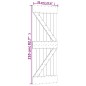 vidaXL Porta Scorrevole con Set Hardware 70x210 cm Legno Massello Pino vidaXL Porta Scorrevole con Set Hardware 70x210 cm Legno Massello Pino