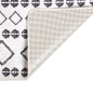 vidaXL Tappeto Lavabile 160x230 cm Nero e Bianco Antiscivolo vidaXL Tappeto Lavabile 160x230 cm Nero e Bianco Antiscivolo