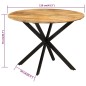 vidaXL Tavolo da Pranzo Ø110x78cm in Legno Massello di Mango e Acciaio vidaXL Tavolo da Pranzo Ø110x78cm in Legno Massello di Mango e Acciaio