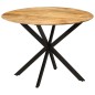 vidaXL Tavolo da Pranzo Ø110x78cm in Legno Massello di Mango e Acciaio vidaXL Tavolo da Pranzo Ø110x78cm in Legno Massello di Mango e Acciaio