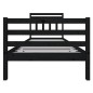 vidaXL Giroletto Nero 90x190 cm Single in Legno Massello vidaXL Giroletto Nero 90x190 cm Single in Legno Massello