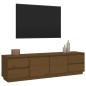 Mobile Porta TV Miele 176x37x47,5 cm in Legno Massello di Pino Mobile Porta TV Miele 176x37x47,5 cm in Legno Massello di Pino