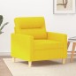 vidaXL Poltrona Giallo Chiaro 60 cm in Tessuto vidaXL Poltrona Giallo Chiaro 60 cm in Tessuto