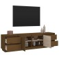 Mobile Porta TV Miele 176x37x47,5 cm in Legno Massello di Pino Mobile Porta TV Miele 176x37x47,5 cm in Legno Massello di Pino