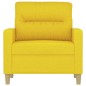 vidaXL Poltrona Giallo Chiaro 60 cm in Tessuto vidaXL Poltrona Giallo Chiaro 60 cm in Tessuto