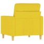 vidaXL Poltrona Giallo Chiaro 60 cm in Tessuto vidaXL Poltrona Giallo Chiaro 60 cm in Tessuto