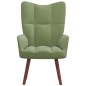 vidaXL Sedia Relax Verde Chiaro in Velluto vidaXL Sedia Relax Verde Chiaro in Velluto