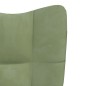 vidaXL Sedia Relax Verde Chiaro in Velluto vidaXL Sedia Relax Verde Chiaro in Velluto