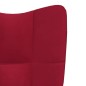 vidaXL Sedia Relax Rosso Vino in Velluto vidaXL Sedia Relax Rosso Vino in Velluto