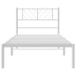 vidaXL Giroletto con Testiera Metallo Bianco 90x190 cm vidaXL Giroletto con Testiera Metallo Bianco 90x190 cm