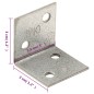 vidaXL Staffe Angolari 150 pz 2 mm 30x25x30 mm Acciaio Zincato