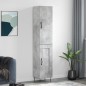 vidaXL Credenza Grigio Cemento 34,5x34x180 cm in Legno Multistrato vidaXL Credenza Grigio Cemento 34,5x34x180 cm in Legno Multistrato