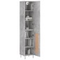 vidaXL Credenza Grigio Cemento 34,5x34x180 cm in Legno Multistrato vidaXL Credenza Grigio Cemento 34,5x34x180 cm in Legno Multistrato
