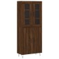 vidaXL Credenza Rovere Marrone 69,5x34x180 cm in Legno Multistrato vidaXL Credenza Rovere Marrone 69,5x34x180 cm in Legno Multistrato