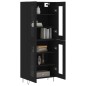 vidaXL Credenza Nera 69,5x34x180 cm in Legno Multistrato vidaXL Credenza Nera 69,5x34x180 cm in Legno Multistrato