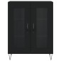vidaXL Credenza Nera 69,5x34x180 cm in Legno Multistrato vidaXL Credenza Nera 69,5x34x180 cm in Legno Multistrato
