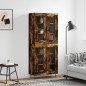 vidaXL Credenza Rovere Fumo 69,5x34x180 cm in Legno Multistrato vidaXL Credenza Rovere Fumo 69,5x34x180 cm in Legno Multistrato