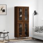 vidaXL Credenza Rovere Marrone 69,5x34x180 cm in Legno Multistrato vidaXL Credenza Rovere Marrone 69,5x34x180 cm in Legno Multistrato