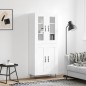 vidaXL Credenza Bianco Lucido 69,5x34x180 cm in Legno Multistrato vidaXL Credenza Bianco Lucido 69,5x34x180 cm in Legno Multistrato