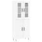 vidaXL Credenza Bianco Lucido 69,5x34x180 cm in Legno Multistrato vidaXL Credenza Bianco Lucido 69,5x34x180 cm in Legno Multistrato