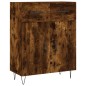 vidaXL Credenza Rovere Fumo 69,5x34x180 cm in Legno Multistrato vidaXL Credenza Rovere Fumo 69,5x34x180 cm in Legno Multistrato