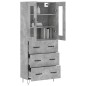 vidaXL Credenza Grigio Cemento 69,5x34x180 cm in Legno Multistrato vidaXL Credenza Grigio Cemento 69,5x34x180 cm in Legno Multistrato