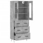vidaXL Credenza Grigio Cemento 69,5x34x180 cm in Legno Multistrato vidaXL Credenza Grigio Cemento 69,5x34x180 cm in Legno Multistrato