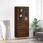 vidaXL Credenza Rovere Marrone 69,5x34x180 cm in Legno Multistrato vidaXL Credenza Rovere Marrone 69,5x34x180 cm in Legno Multistrato